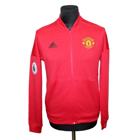 B5 NWT ADIDAS Manchester United Z.N.E. CW7670 Jacket Real Red Soccer Size S $80 - Picture 1 of 10